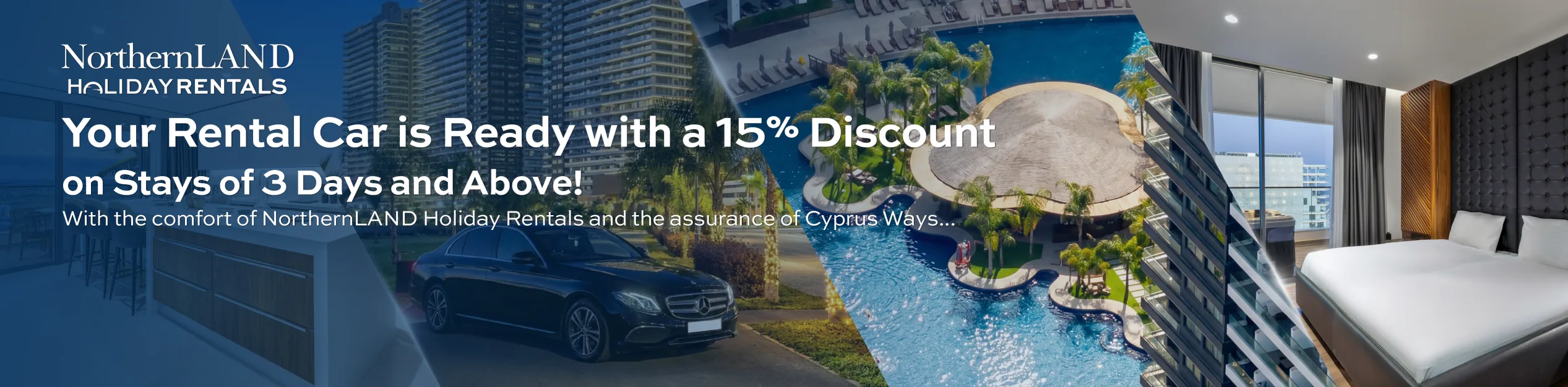 NorthernLAND Holiday Rentals — Your rental car is ready with a 15% discount on stays of 3 days and above